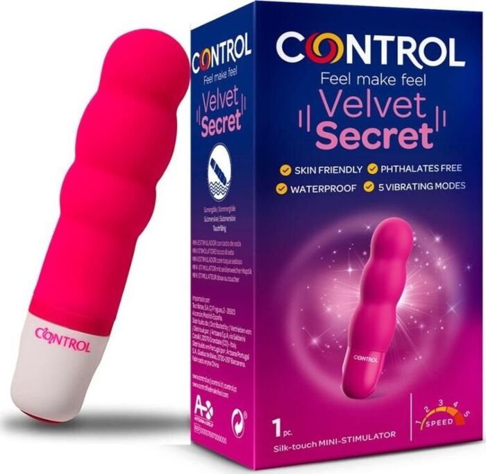 Mini vibromasseur CONTROL Velvet Secret 3 sphères Mini vibromasseur CONTROL Velvet Secret 3 sphères