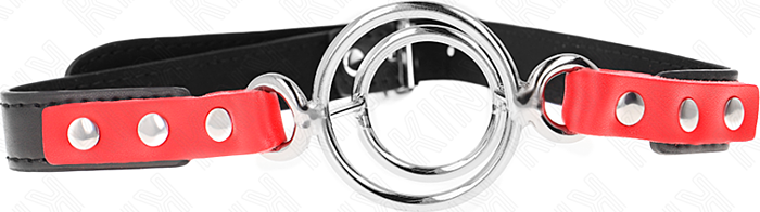Mordaza KINK Rouge Ajustable 4.8 cm - BDSM Élégant