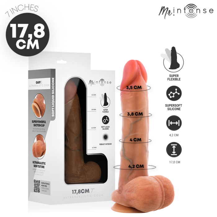 Pénis MR. INTENSE Gary S 17.8 cm avec testicules Pénis MR. INTENSE Gary S 17.8 cm avec testicules