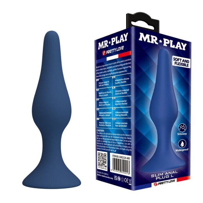 Plug Anal MR PLAY Slim Silicone avec base large Plug Anal MR PLAY Slim Silicone avec base large