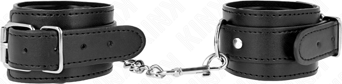 Menottes KINK Ajustables Noir - Contrôle et Élégance Menottes KINK Ajustables Noir - Contrôle et Élégance