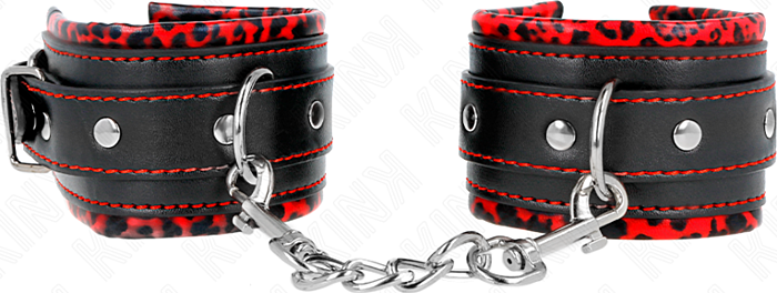 Menottes KINK Ajustables Rouge/Noir | Sécurité et Style Menottes KINK Ajustables Rouge/Noir | Sécurité et Style