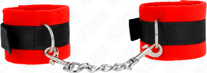 Muñqueras BDSM KINK Noir-Rouge - Confort et Style Muñqueras BDSM KINK Noir-Rouge - Confort et Style