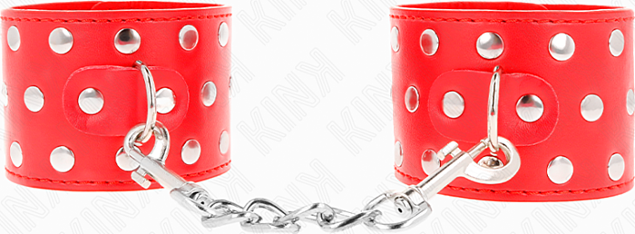 Menottes KINK Rouge - Style Érotique et Confort Menottes KINK Rouge - Style Érotique et Confort