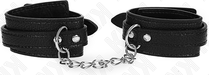 Menottes KINK Noir Ajustables - Contrôle Sensuel