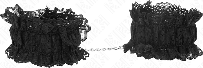 Menottes KINK Élastiques Noir - Contrôle Élégant Menottes KINK Élastiques Noir - Contrôle Élégant