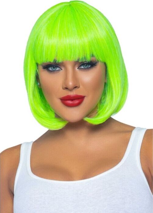 Peluque Fluorescente Vert Neon Leg Avenue