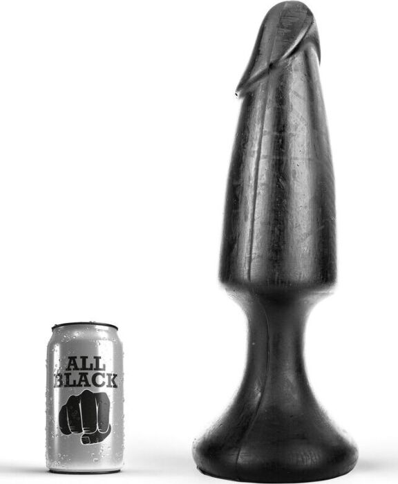 Plug anal ALL BLACK 35 cm forme réaliste