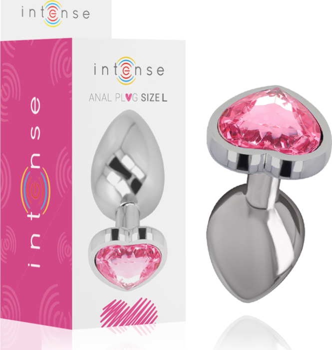 Plug Anal en Aluminium Coeur Rose - Intense