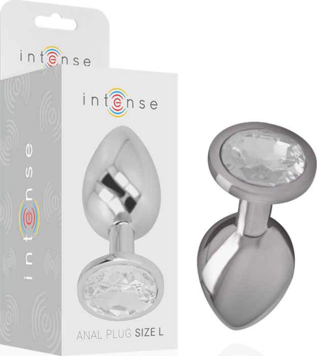 Plug Anal en Cristal Plata