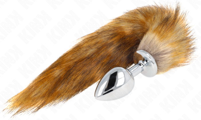 Plug Anal KINK L 10x4 cm avec Queue Marron Plug Anal KINK L 10x4 cm avec Queue Marron