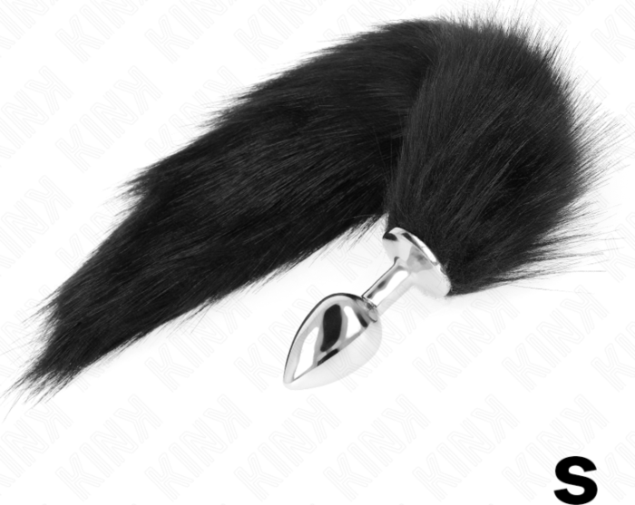 Plug Anal KINK S Noir avec Queue Synthétique