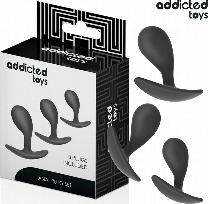 Plug Anal Addicted Toys Set 3 tailles pour tous Plug Anal Addicted Toys Set 3 tailles pour tous