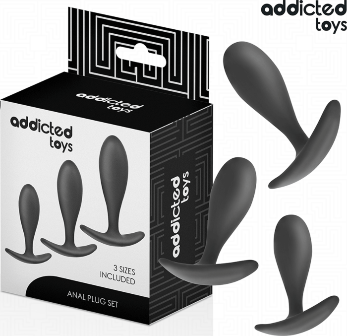 Plug Anal Addicted Toys Set 3 Silicone Design Élégant