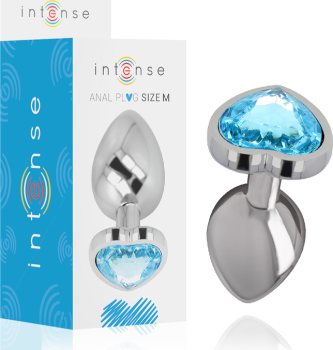 Plug Cœur Bleu - Métal Aluminium Taille M