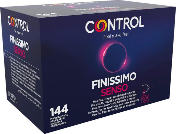 Préservatifs CONTROL Finissimo Senso 54 mm - Boîte 144