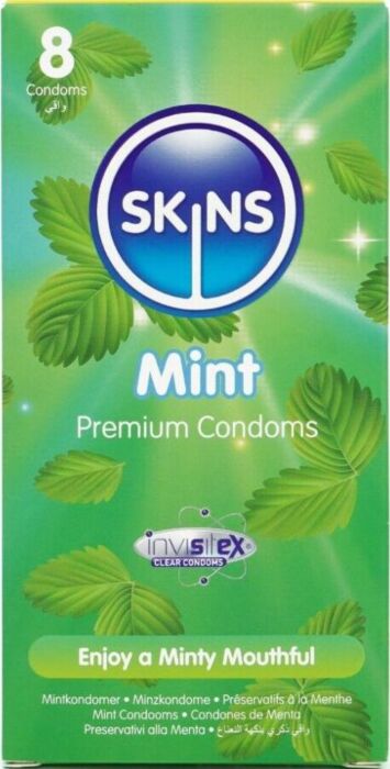 Préservatifs Skins Mint Pack 8 - Fraîcheur Intense