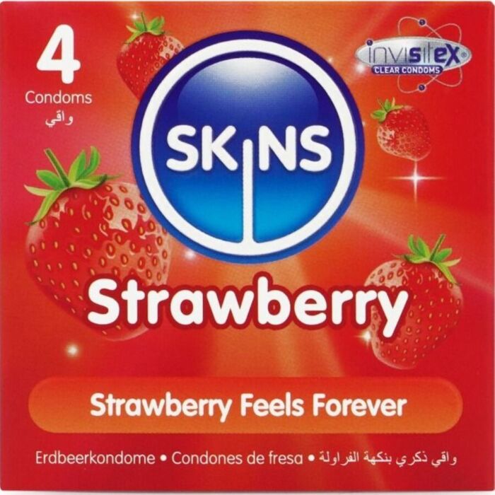 Préservatifs Skins Savoir Fraise - Sensation Unique Préservatifs Skins Savoir Fraise - Sensation Unique