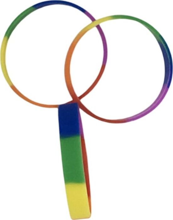Bracelet Silicona PRIDE Arc-en-Ciel Élastique