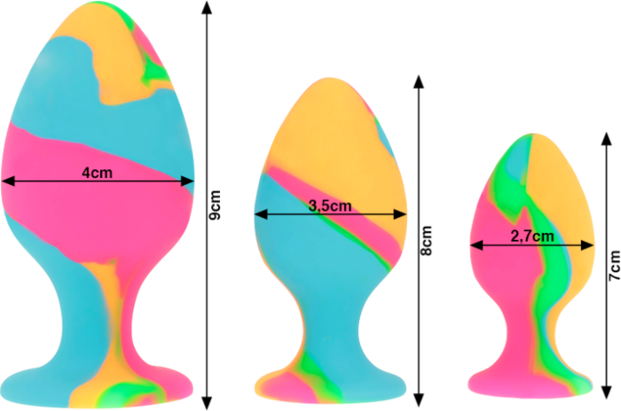 Ensemble de plugs Rainbow Bliss