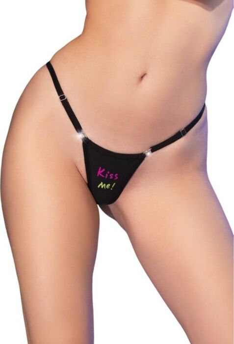 Tanga Chilirose CR 4836 Noir - Élégance Sexy