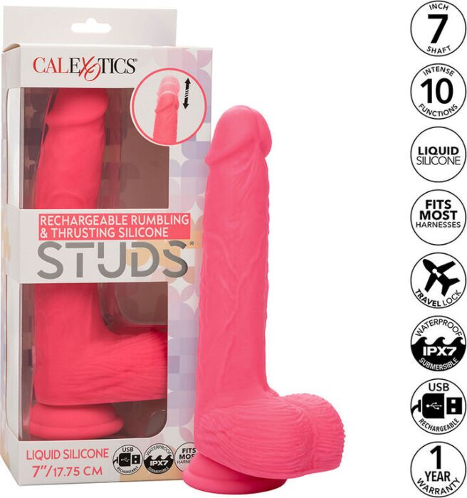 Vibromasseur Calexotics Studs 10 Vibrations Rose Vibromasseur Calexotics Studs 10 Vibrations Rose
