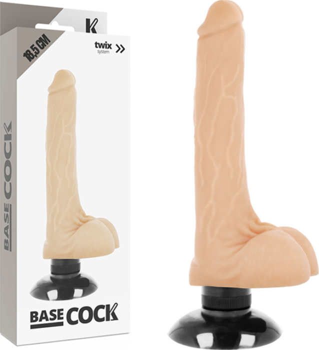 Vibrateur réaliste BASECOCK 18.5 CM - TPE et puissant moteur