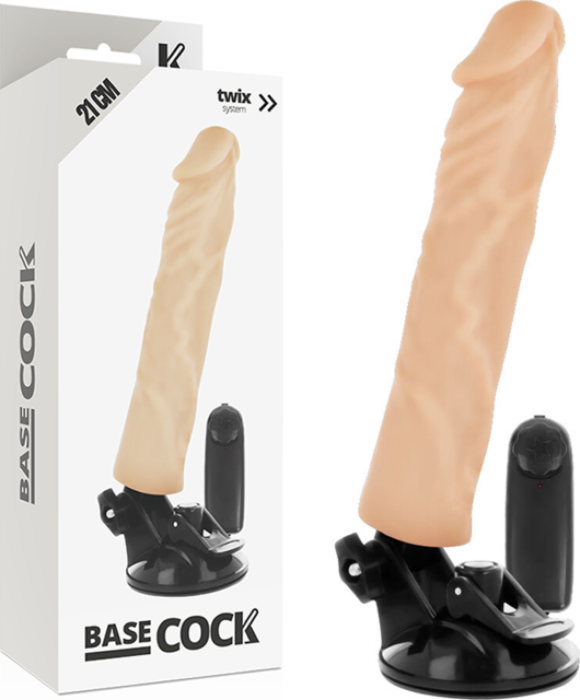 Vibrateur réaliste BASECOCK 21 cm avec télécommande