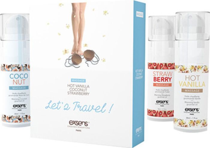 Warming Gourmet Massage Oil Let.s Travel 3 x 30 ml.