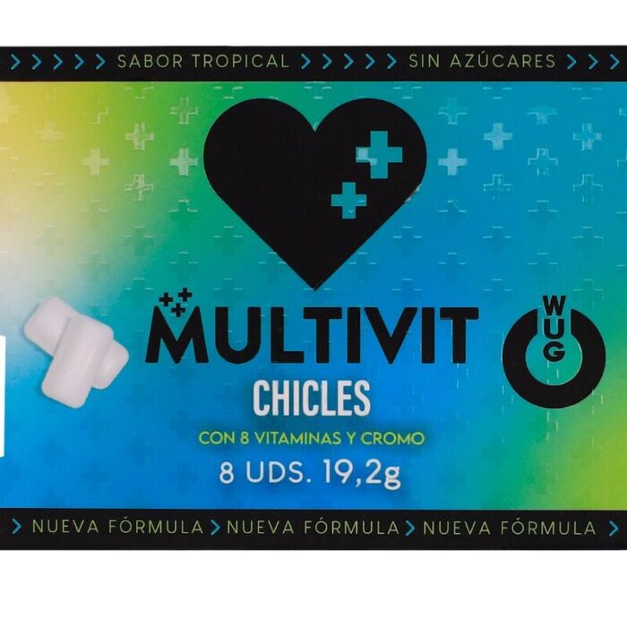 Chicles WUG GUM MULTIVIT Gout Tropical pour un moment de détente Chicles WUG GUM MULTIVIT Gout Tropical pour un moment de détente