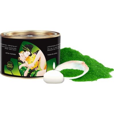 Shunga aromatisée et cristaux de sel mousseux de l'est
