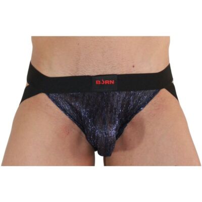 Jockstrap BURN 006 Brillant Bleu Noir Sensualité