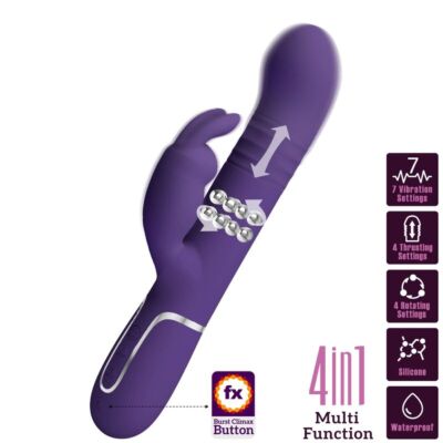 Vibromasseur Rabbit PRETTY LOVE Coale 4 en 1