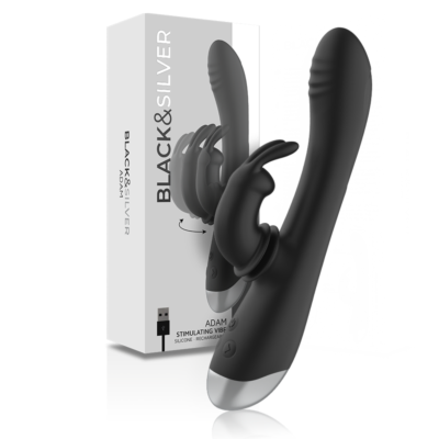 Vibromasseur BLACK&SILVER Adam Rabbit Silicone