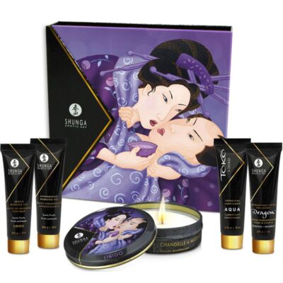 Shunga - Geisha Secrète Fruits Exotiques - Ensemble de Massage Érotique