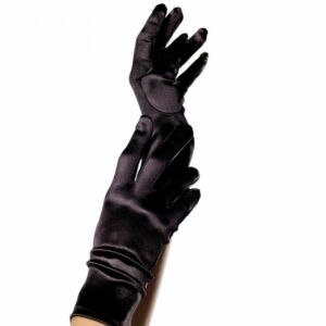 Gants en Satin Noir Séducteur