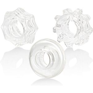 Kit de tres anillos reversibles transparentes