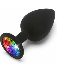 Rainbow Booty Jewel Grande - Negro