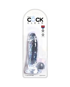 King cock - dildo realista , transparente -15,2 cm