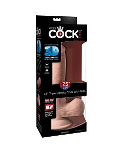 King cock - pene realístico con testículos triple densidad 22x9cm