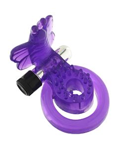 Anneau Cock et violet papillon gélatine