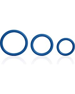 Anneau Triple Vagues de Plaisir Bleu