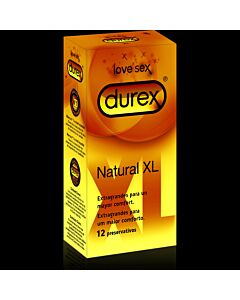 Préservatifs Naturels XL Durex 12 unités.