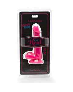 Happy dicks dildo con testículos 15cm - rosa