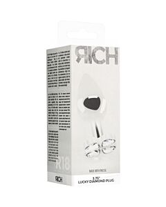 Lucky diamond plug 9,5cm - plata