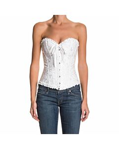 Corset Floral Blanc Élégant