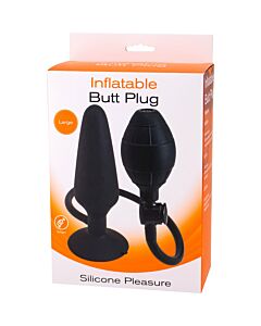 Plug anal Hinchable L - Negro