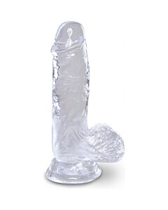 King cock - dildo realista , transparente -10,1 cm