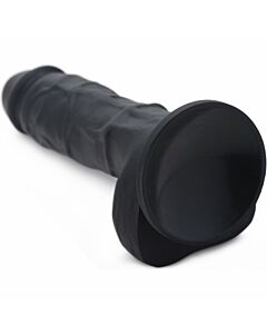 Su, masturbateur en silicone avec testicules - noir