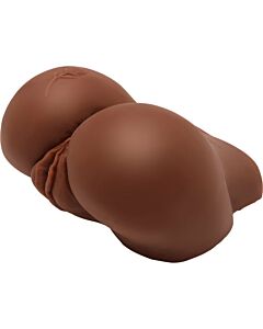 Big ass banger masturbador realista con vibrador - marrón
